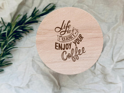 Vorratsglas mit Holzdeckel | Kaffeedose | Kaffee Liebhaber