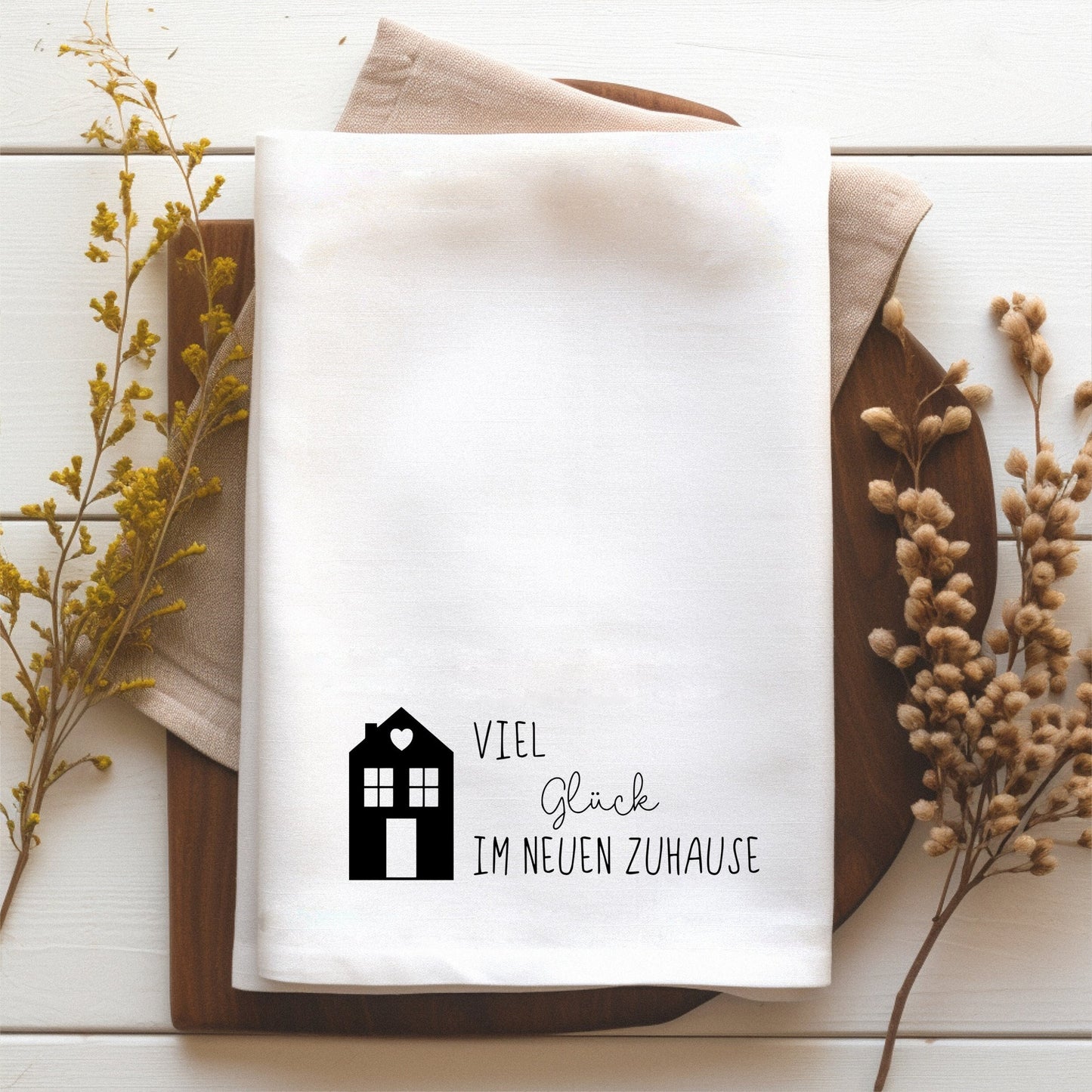 Hochwertiges Geschirrtuch zum Einzug – personalisierbar & stilvoll fürs neue Zuhause