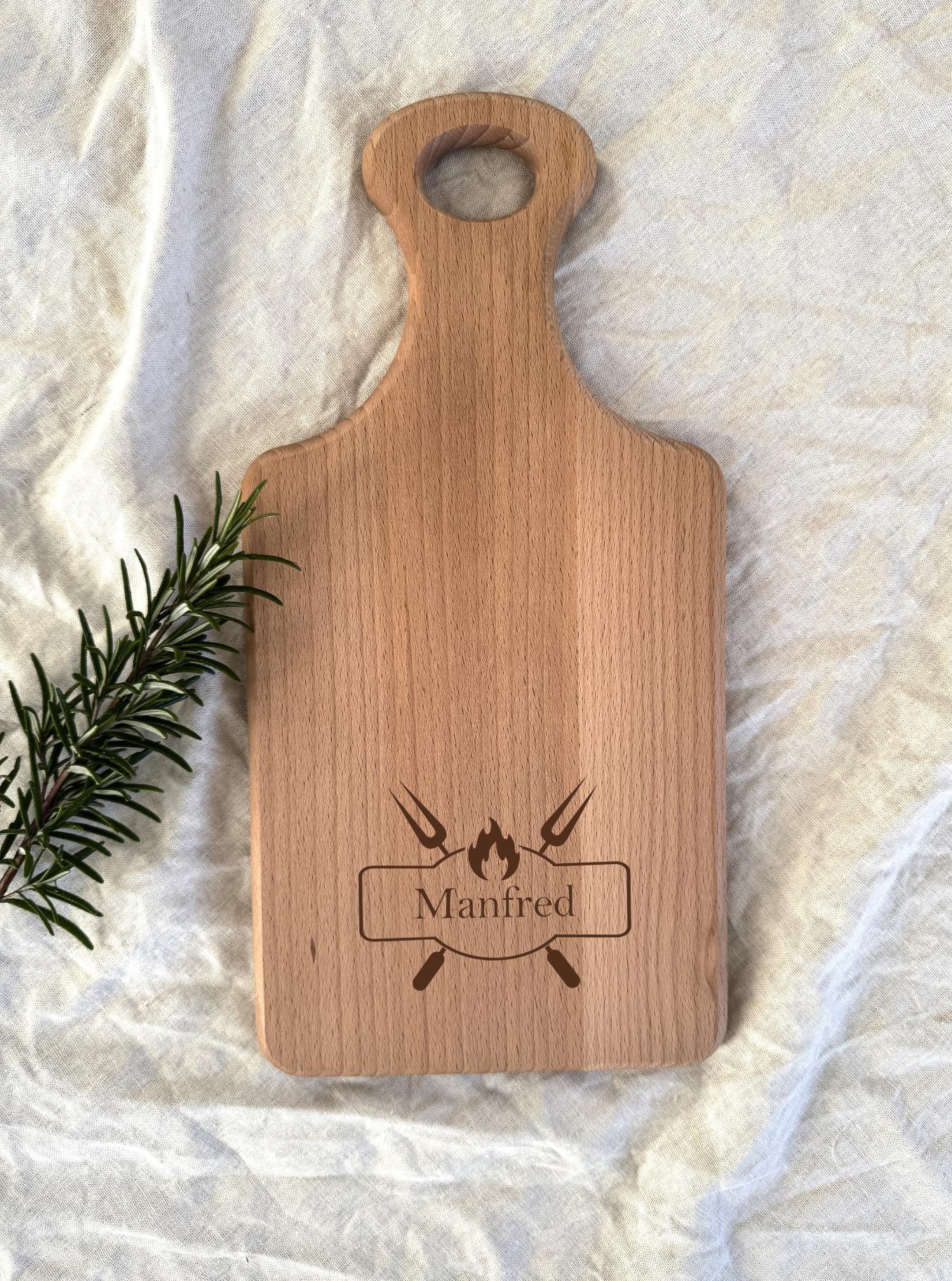 Personalisiertes Schneidebrett für Grillfans – Perfektes BBQ-Geschenk mit individueller Gravur