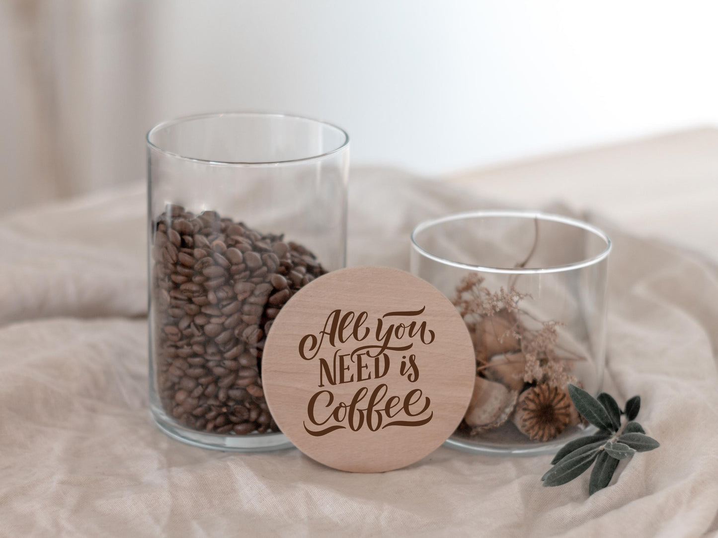 Vorratsglas mit Holzdeckel | Kaffeedose | Kaffee Liebhaber
