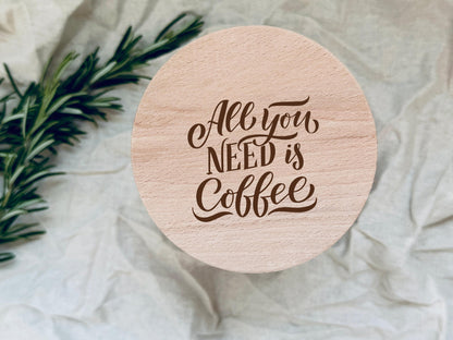 Vorratsglas mit Holzdeckel | Kaffeedose | Kaffee Liebhaber