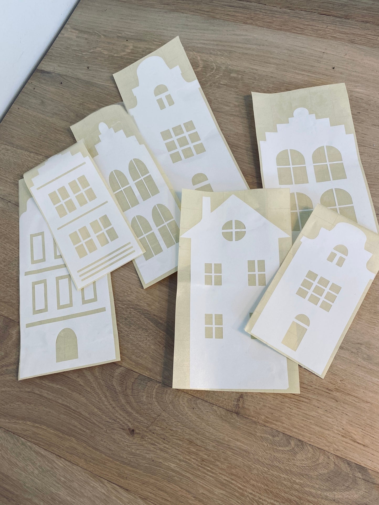 Fensterbild Haus / Weihnachtsfenster / Hausreihe / Sticker / Aufkleber