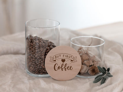 Vorratsglas mit Holzdeckel | Kaffeedose | Kaffee Liebhaber