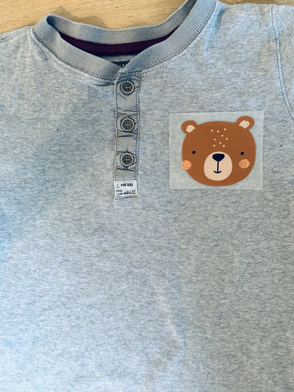 Bügelbild Bär / Kind / Patch / Aufnäher / Bügelmotiv