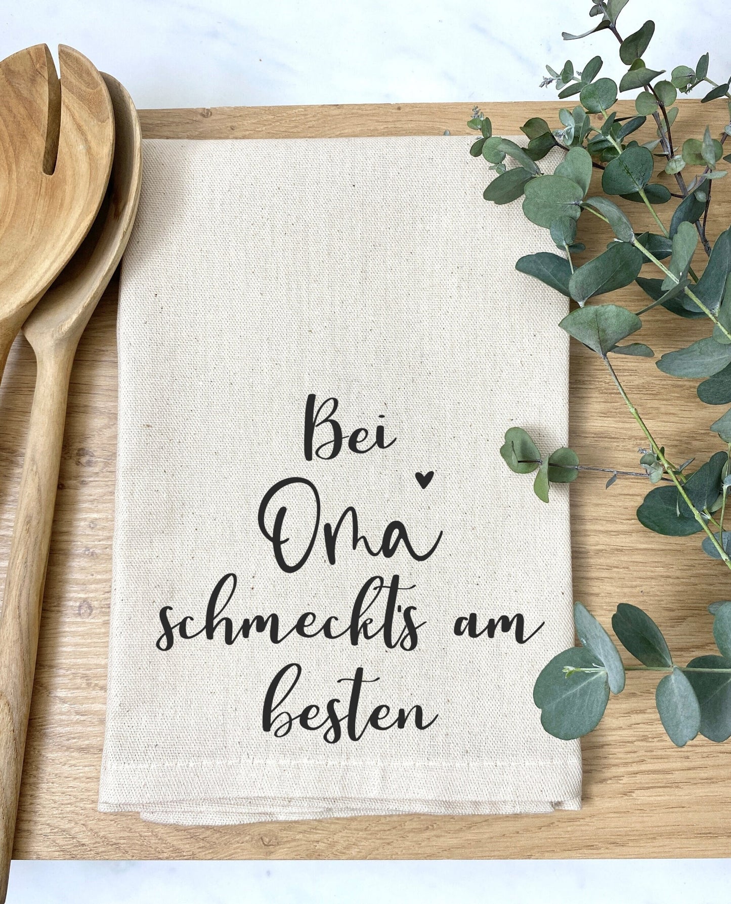 Geschirrtuch „Für die beste Oma“ – perfektes Geschenk für Oma aus 100% Baumwolle