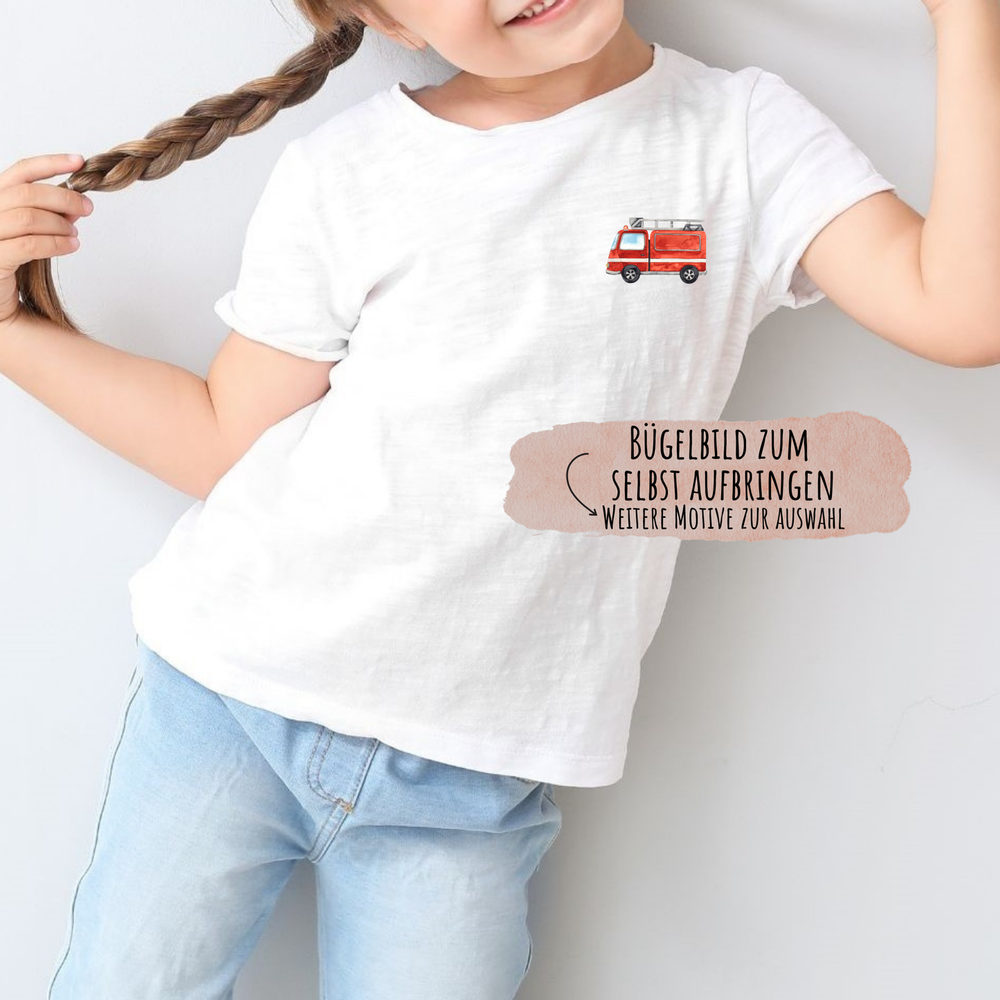 Bügelbild Feuerwehr / Kind / Patch / Aufnäher / Bügelmotiv