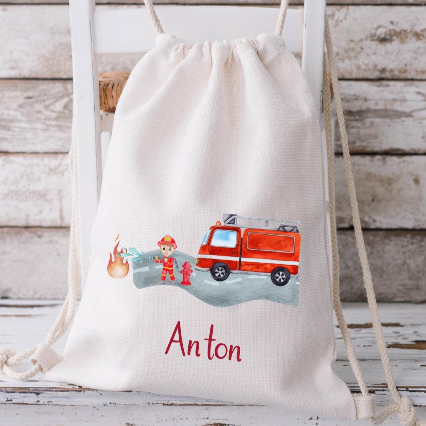 Wechselkleidung Kita beutel Feuerwehr