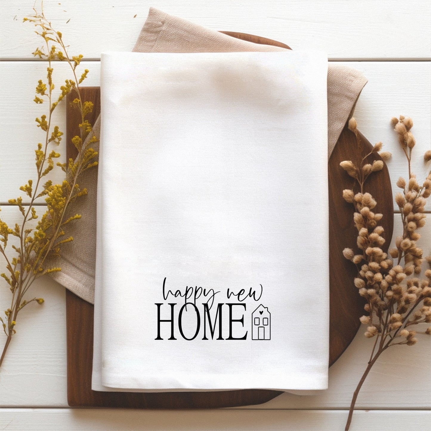 Personalisierbares Geschirrtuch zum Einzug – stilvoll, praktisch & hochwertig