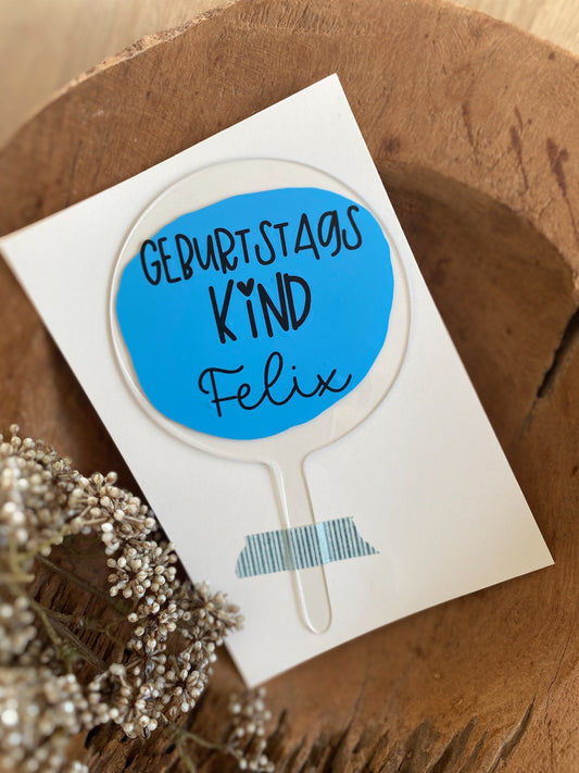 Caketopper für Geburtstagstorten – Kuchenaufsteller für Kindergeburtstag