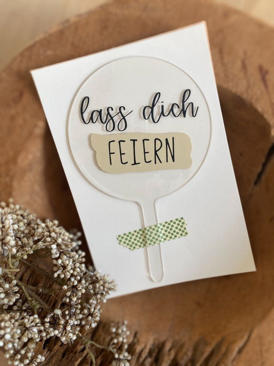 Personalisierter Caketopper aus Acryl – Eleganter Blickfang für Geburtstagstorten