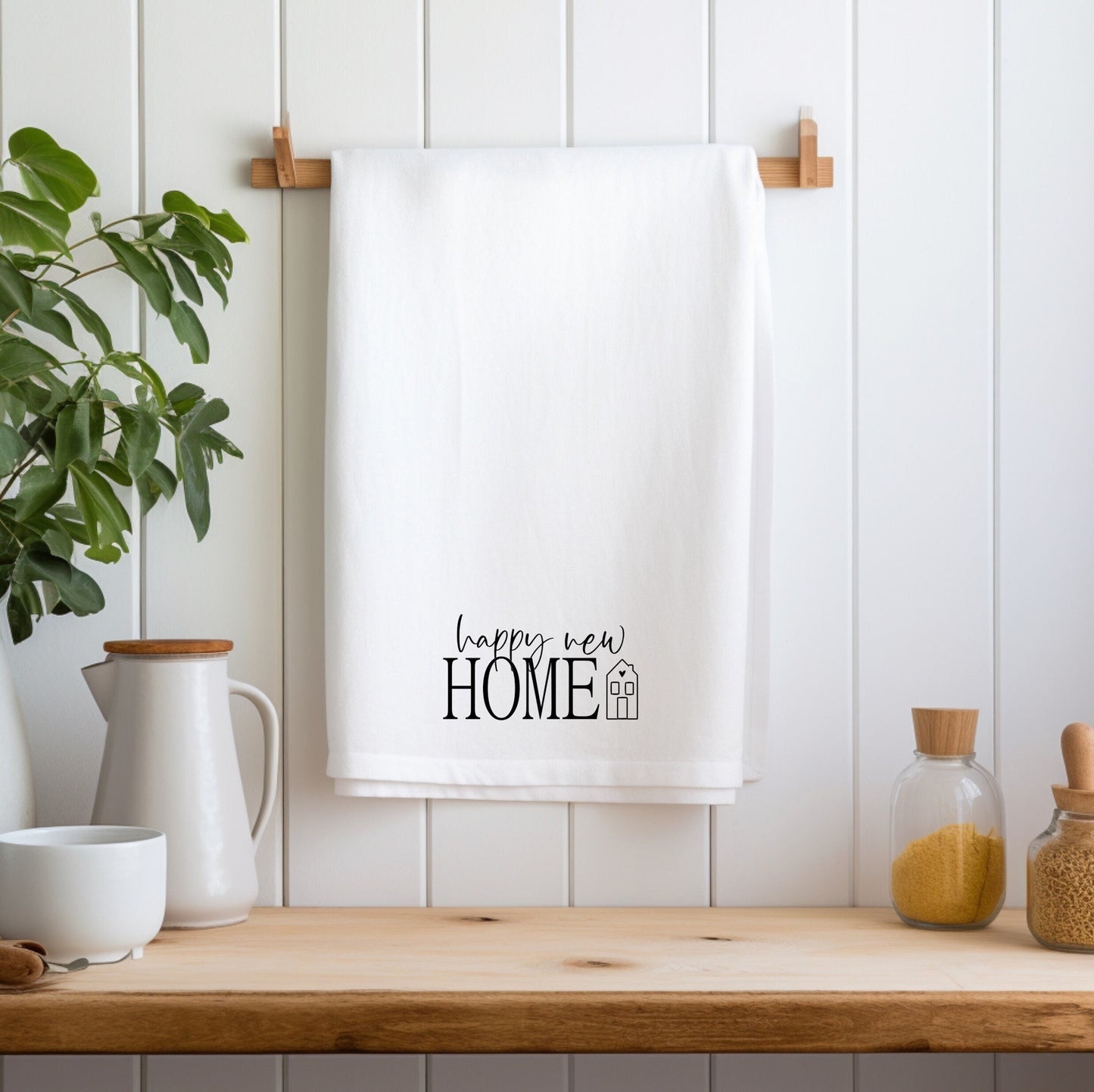 Personalisierbares Geschirrtuch zum Einzug – stilvoll, praktisch & hochwertig